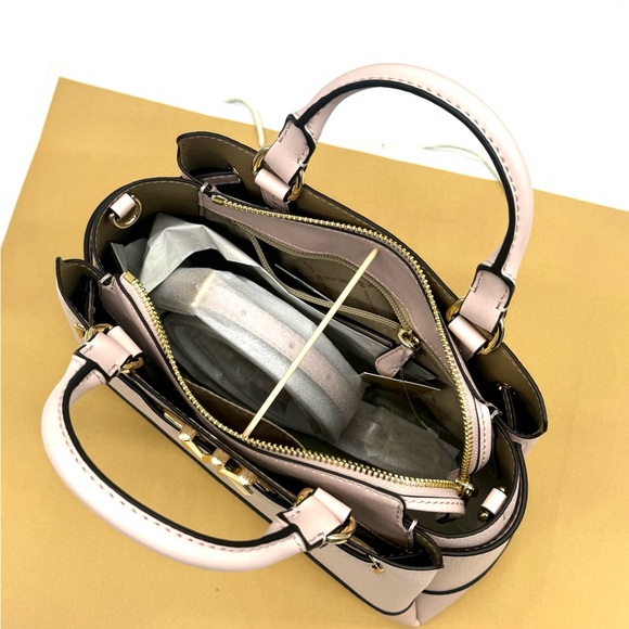 Michael Kors Reed Small Satchel Crossbody Bag Powder Blush - Picture 8 of 12